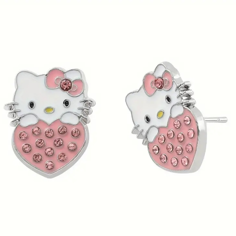 🆕️ NWT Hello Kitty Pink White Earrings